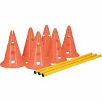 TRIXIE Set van 3 obstakelactiviteiten - Ø 23 × 30 cm - 78 cm - Oranje en geel - Voor hond - thumbnail