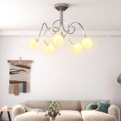 VidaXL Plafondlamp met glasbollen rond 5xg9