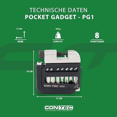 CONTEC multifunctie-tool "pocket gadget - pg1" ct multifunction pg1 8 functions