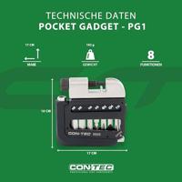CONTEC multifunctie-tool "pocket gadget - pg1" ct multifunction pg1 8 functions - thumbnail