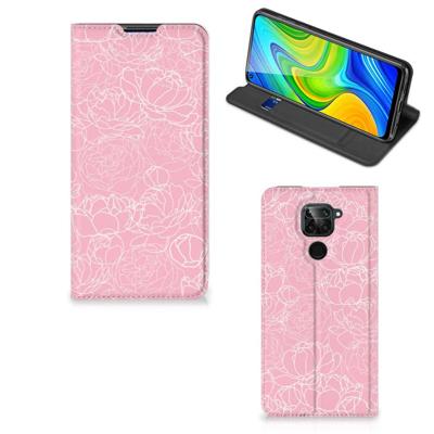 Xiaomi Redmi Note 9 Smart Cover White Flowers Xiaomi Redmi Note 9 Smart Cover White Flowers