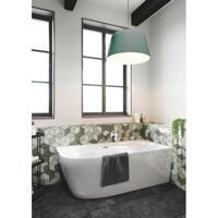 Zeza Cheb Half vrijstaand hoekbad - rechts - 170x80cm -incl poten - sifon - acryl - Glans wit SW647688 - thumbnail