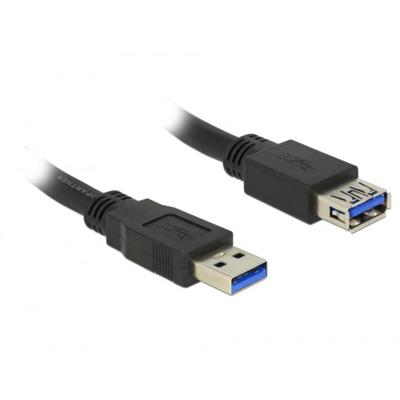 Delock 85058 USB-kabel USB 3.2 Gen1 USB-A stekker, USB-A bus 5.00 m Zwart Vergulde steekcontacten Delock 85058 USB-kabel USB 3.2 Gen1 USB-A stekker, USB-A bus 5.00 m Zwart Vergulde steekcontacten