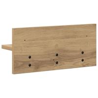 Wandgemonteerde kapstok met plank Wandgemonteerd artisanaal eikenkleurig - thumbnail