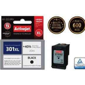 Activejet AH-301BRX inkt (ter vervanging van HP 301XL CH563EE; Premium; 20 ml; zwart)