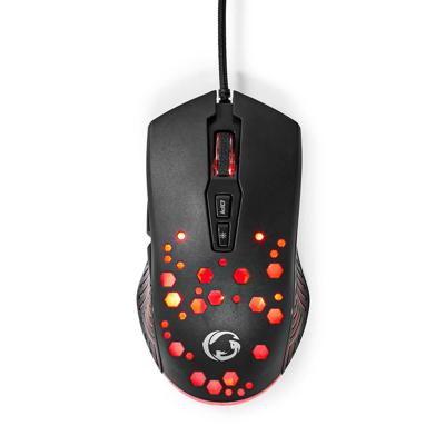 Gaming Muis | Bedraad | DPI: 800 / 1200 / 2400 / 3200 / 4800 / 7200 dpi | Instelbare DPI | Aantal knoppen: 7 | Programmeerbare knoppen | Rechtshandig | 1.50 m | RGB