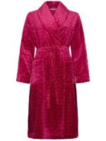 Duurzame fleece badjas framboosrood - thumbnail