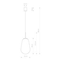 Lyora Ø 22cm hanglampPear Medium zwart met helder glas - 7798 - thumbnail