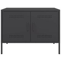 Tv-meubelen 2 st 68x39x50,5 cm staal zwart - thumbnail