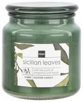 HEMA Geurkaars In Glazen Pot Ø10x11 Sicilian Leaves (donkergroen) - thumbnail
