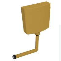 VidaXL Toiletstortbak met watertoevoer onderin 3/6 l currygeel - thumbnail