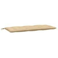 Tuinbankkussens 2 st 120x50x7 cm stof gemleerd beige - thumbnail