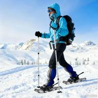 VidaXL 3 in 1 sneeuwschoenen met wandelschoenen zilver en zwart - thumbnail
