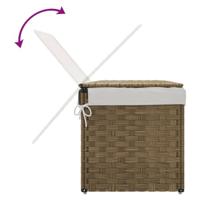 VidaXL Wasmand met deksel 55,5x35x34 cm poly rattan - thumbnail