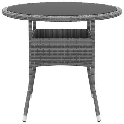 5-delige Tuinset poly rattan grijs - thumbnail