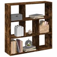 Kamerscherm / boekenkast 102x29x103,5 cm hout gerookt eiken - thumbnail