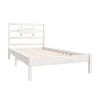 Bedframe massief hout wit 90x190 cm - thumbnail