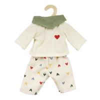 Heless Poppen ribfluwelen broek hartjesconfetti, 35-45 cm - thumbnail
