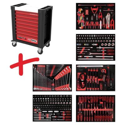 KS Tools 8106338 Werkplaatswagen Kleur (specifiek): Zwart, Rood