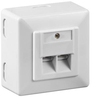 Enzo Goobay Cat6 In/Opbouw doos 2x UTP wit - 2575300