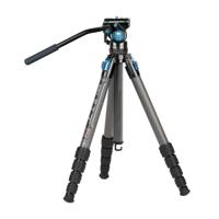 SIRUI ST-125 + VA-5 waterdicht statief van koolstofvezel met videokop, vloeibaar, 360 graden, panorama, professioneel reisstatief voor camera's, driehoekige zuil, 158 cm, maximale belasting 3 kg - thumbnail