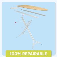 Airpro Large Strijkplank 120x42cm blauw - thumbnail