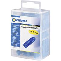 TRU COMPONENTS Draadconnector Flexibel: 0.08-0.38 mm² Massief: 0.08-0.38 mm² Aantal polen: 2 100 stuk(s) Blauw - thumbnail