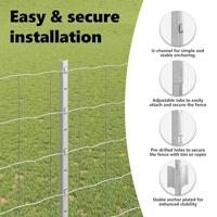 VidaXL Hek met paal zilver 1,5 x 10 m staal - thumbnail