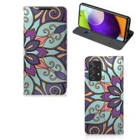Samsung Galaxy A52 Smart Cover Purple Flower - thumbnail
