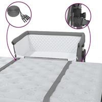 Babybed met matras linnen donkergrijs - thumbnail