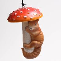 Farmwood Animals Eekhoorn hangend op paddenstoel 6,5x10cm - thumbnail
