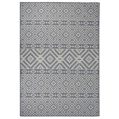 VidaXL Buitenkleed met patroon platgeweven 160x230 cm blauw