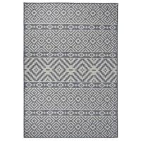 VidaXL Buitenkleed met patroon platgeweven 160x230 cm blauw - thumbnail