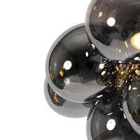 QAZQA Smart plafondlamp zwart met smoke glas incl. 4 Wifi G9 - Uvas - thumbnail