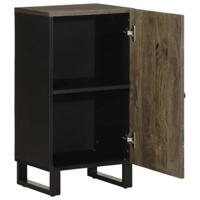 Dressoir 40x33x75 cm massief mangohout zwart - thumbnail