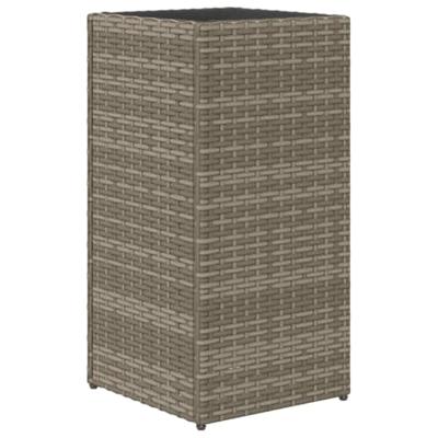 VidaXL Plantenbakken 2 st 30x30x60 cm poly rattan grijs