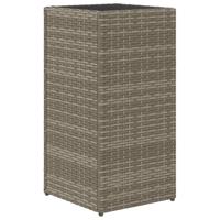 VidaXL Plantenbakken 2 st 30x30x60 cm poly rattan grijs - thumbnail