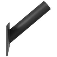 VidaXL Vlaggen mast houder zwart 13 x 6 x 0,2 cm staal - thumbnail