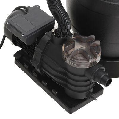 VidaXL Zwembadzandfilter met voorfilter zwart VidaXL Zwembadzandfilter met voorfilter zwart