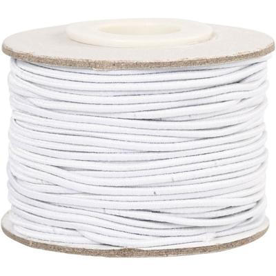Creativ Company Elastiek dikte 1mm wit, 25m