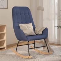 Schommelstoel stof blauw - thumbnail