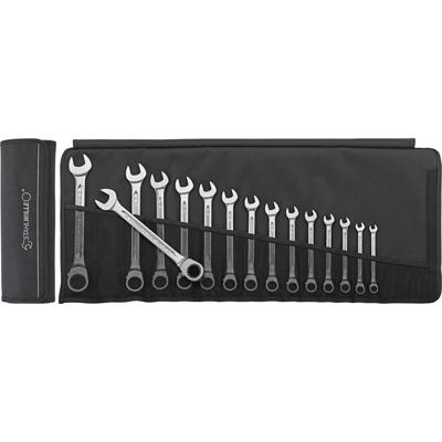 Stahlwille 96411715 OPEN RATCH 17/15 Steek-ringratelsleutelset 15-delig Sleutelbreedte (metrisch) 8 - 24 mm