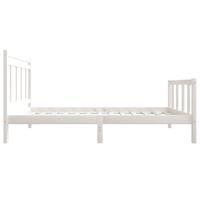 Bedframe massief hout wit 90x190 cm - thumbnail