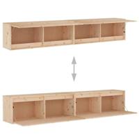 Wandkasten 2 st 100x30x35 cm massief grenenhout - thumbnail