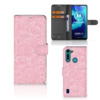 Motorola G8 Power Lite Hoesje White Flowers - thumbnail