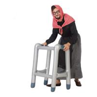 Looprek met wieltjes Grijs Opblaasbaar - thumbnail