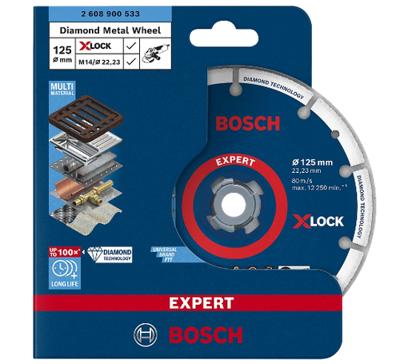 Bosch Accessories 2608900533 X-LOCK Diamanten doorslijpschijf Diameter 125 cm Boordiameter 22.23 mm Metaal 1 stuk(s) Bosch Accessories 2608900533 X-LOCK Diamanten doorslijpschijf Diameter 125 cm Boordiameter 22.23 mm Metaal 1 stuk(s)
