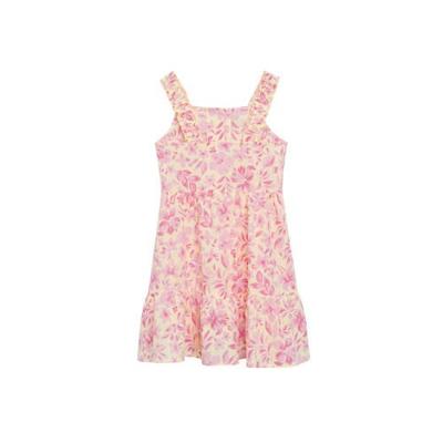 Mango Kids gebloemde jurk roze/geel Mango Kids gebloemde jurk roze/geel