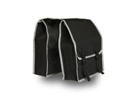 Dubbele Fietstas - 26L - voor elektrische fiets - zwart/grijs - thumbnail