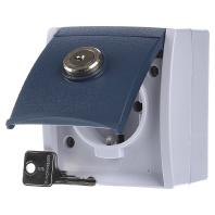 ABB 2CKA002083A0823 Geaard stopcontact IP44 Blauw-groen, Grijs-wit (RAL 7035)